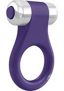 Ovo B1 Cock Ring Waterproof Lilac And Chrome