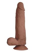 Realcocks Dual Layered #4 Bendable Thick Dildo 8in - Caramel