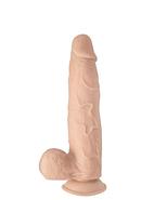 Realcocks Dual Layered #9 Bendable Thick Dildo 9in - Vanilla