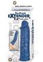 The Great Extender Silicone Penis Sleeve 6in - Blue
