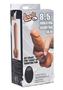 Loadz Vibrating Squirting Dildo With Remote Control 8.5in - Caramel