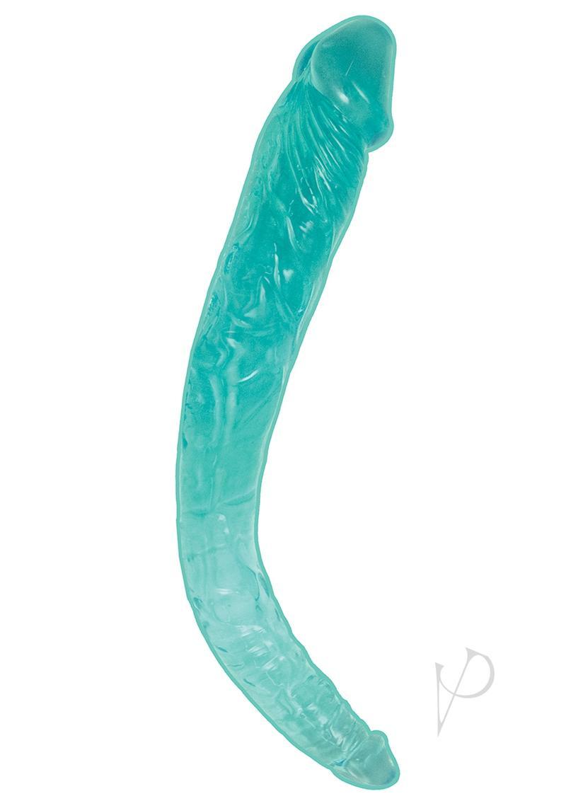 Maxx Men Crystal Curved Double Dildo 15in - Blue